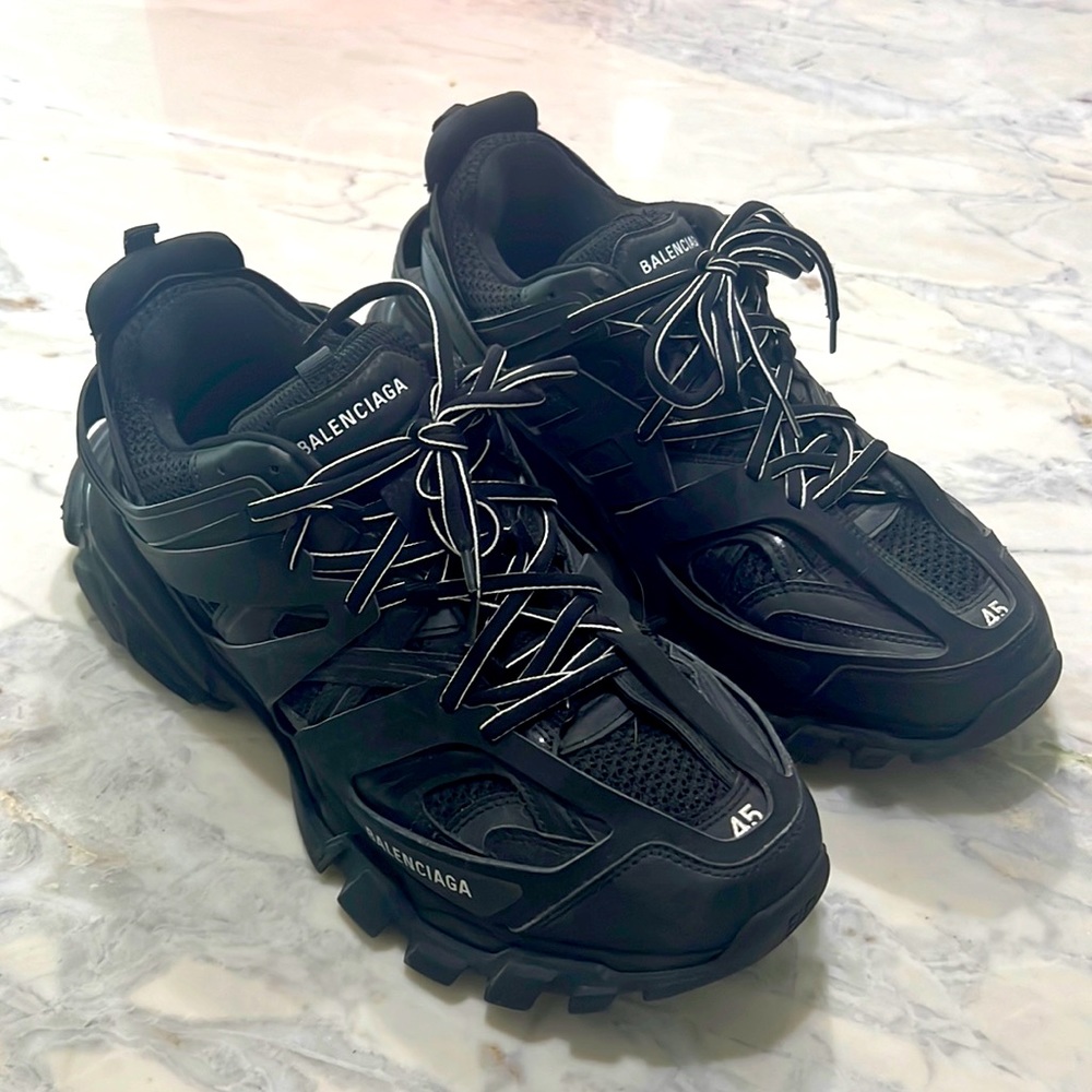 Balenciaga Black Track Sneakers Size 12